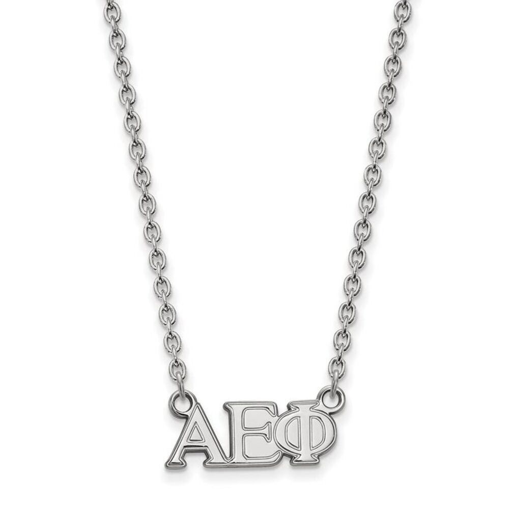 Sterling Silver Alpha Epsilon Phi Medium Necklace